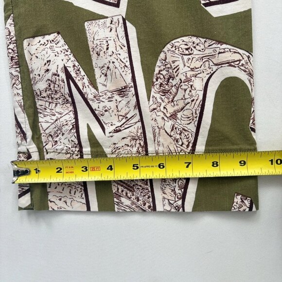 Anthropologie Maeve Women’s 24 The Colette Cropped Wide-Leg Pants Letters Print - Picture 7 of 13